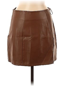 Luna Faux Leather Skirt (view 1)