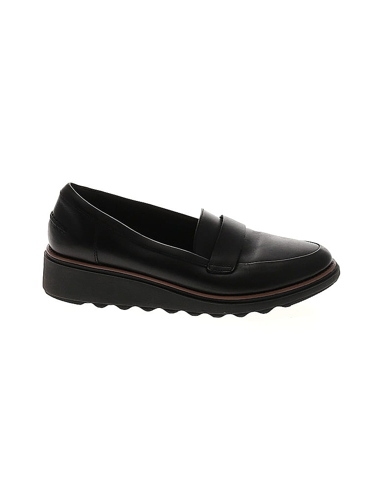 clarks black flats