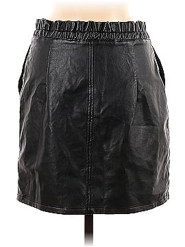 Paper Crane Faux Leather Skirt (view 2)