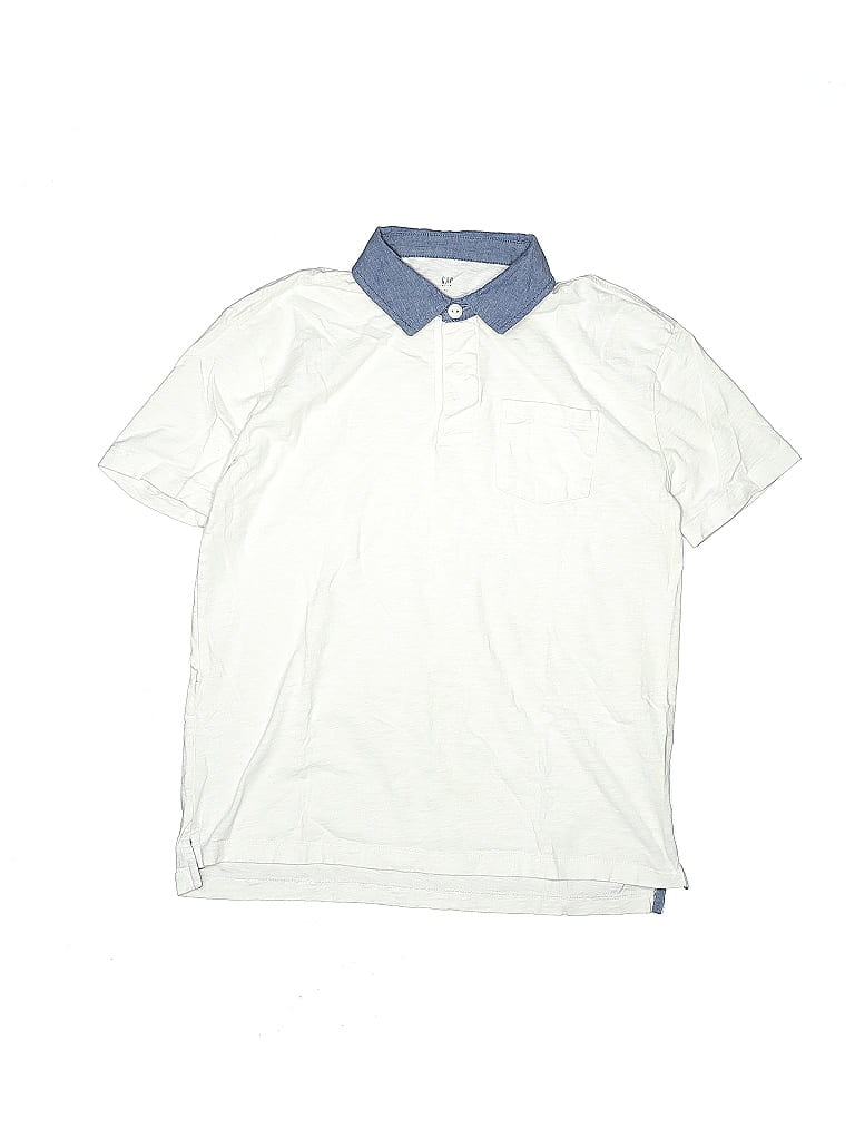 Gap Kids Solid White Short Sleeve Polo Size X-Large (Kids) - photo 1