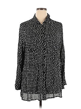 Selection by Ulla Popken Long Sleeve Button-Down Shirt (view 1)