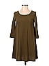 Leith Solid Brown Casual Dress Size XS - photo 1