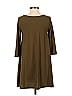 Leith Solid Brown Casual Dress Size XS - photo 2