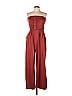 J for Justify Solid Tortoise Hearts Burgundy Jumpsuit Size L - photo 1