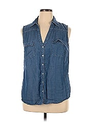 Soho Jeans New York & Company Sleeveless Button Down Shirt