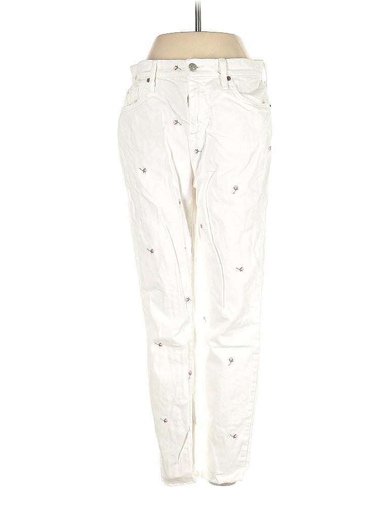 Daze Hearts Stars Paint Splatter Print Ivory Jeans 26 Waist - photo 1