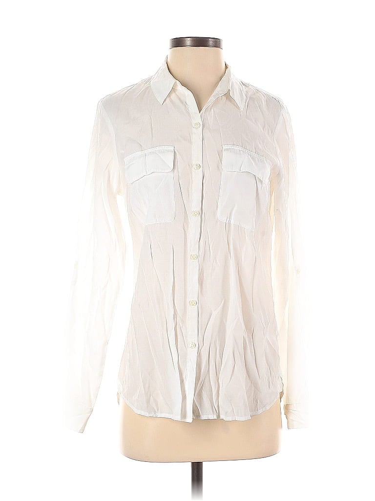 Express Ivory Long Sleeve Button-Down Shirt Size S - photo 1