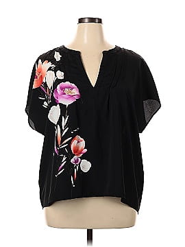 New York & Company Short Sleeve Blouse (view 1)