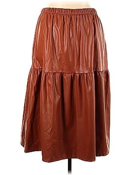 Who What Wear Faux Leather Skirt (view 2)