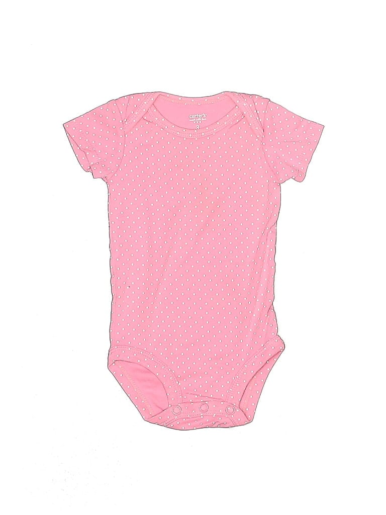 CARTER'S Pre-owned Babies' Short Sleeve Onesie In Pink