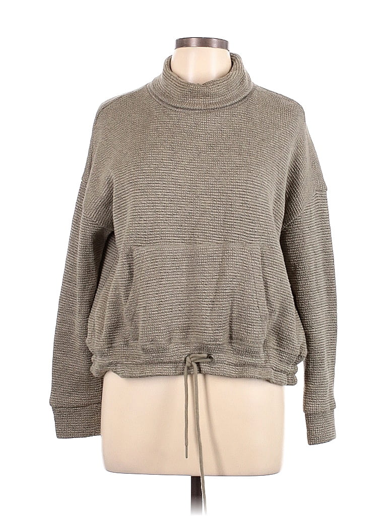 90 Degree by Reflex Tortoise Gray Pullover Sweater Size L - photo 1