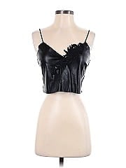 Zara W&B Collection Faux Leather Top