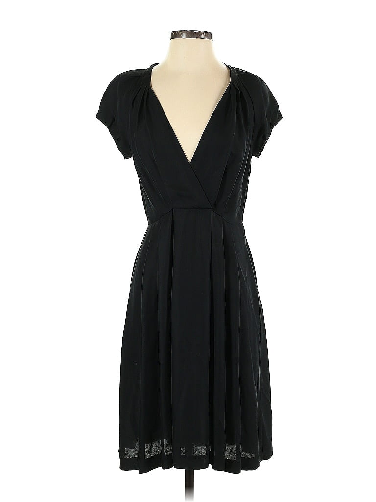 Banana Republic 100% Silk Solid Black Cocktail Dress Size 4 (Petite ...