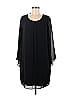A. Byer 100% Polyester Solid Black Casual Dress Size M - photo 1
