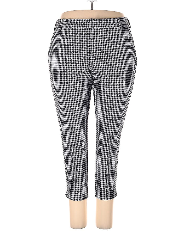 Liverpool Los Angeles Houndstooth Jacquard Argyle Checkered-gingham Grid Plaid Polka Dots Black Casual Pants Size 18 (Plus) - photo 1