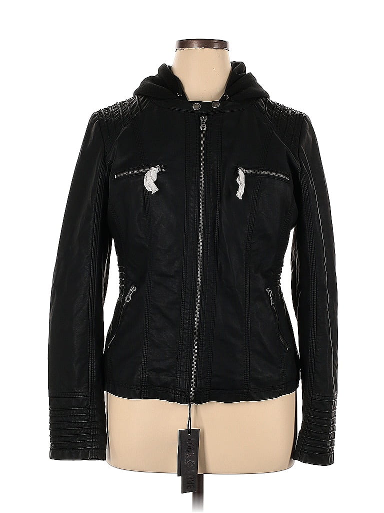 Lock Style Jacket Lock & Love Black Faux Leather Jacket Size XL - 54% off | ThredUp