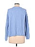 T Tahari Solid Blue Pullover Sweater Size M - photo 2