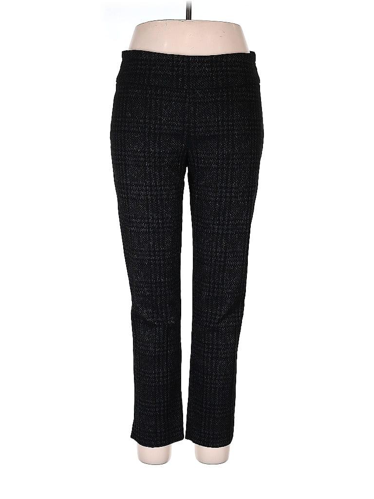 Zac & Rachel Houndstooth Jacquard Marled Tortoise Checkered-gingham Grid Plaid Tweed Black Dress Pants Size 14 - photo 1