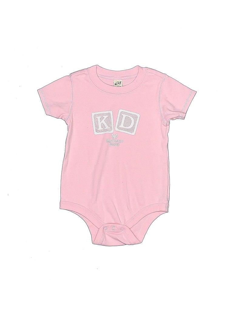 Kavio! 100% Cotton Graphic Pink Short Sleeve Onesie 12-18 MO / 18 MO - photo 1