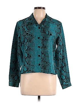 TRANSITIONS Long Sleeve Silk Top (view 1)