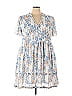 Shein 100% Polyester Floral Motif Paisley Floral Blue Casual Dress Size 3X (Plus) - photo 1