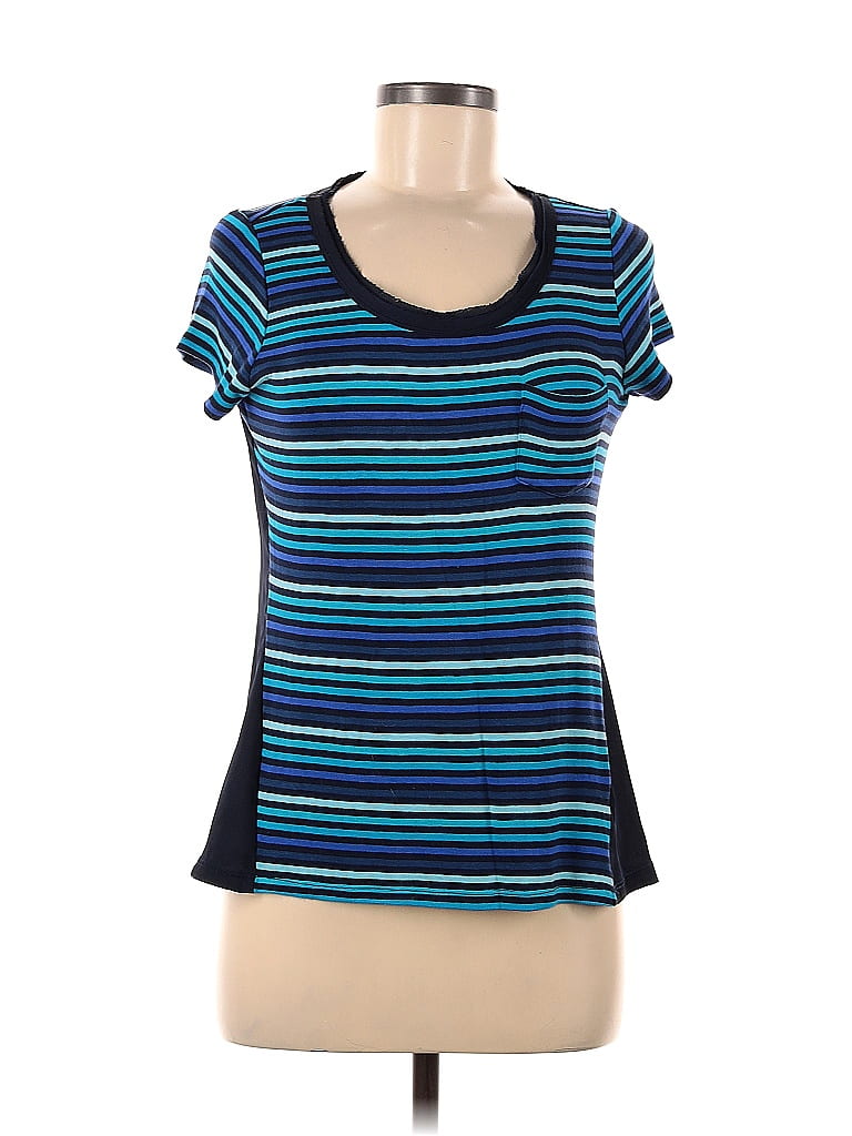 The Limited Stripes Blue Short Sleeve T-Shirt Size M - photo 1
