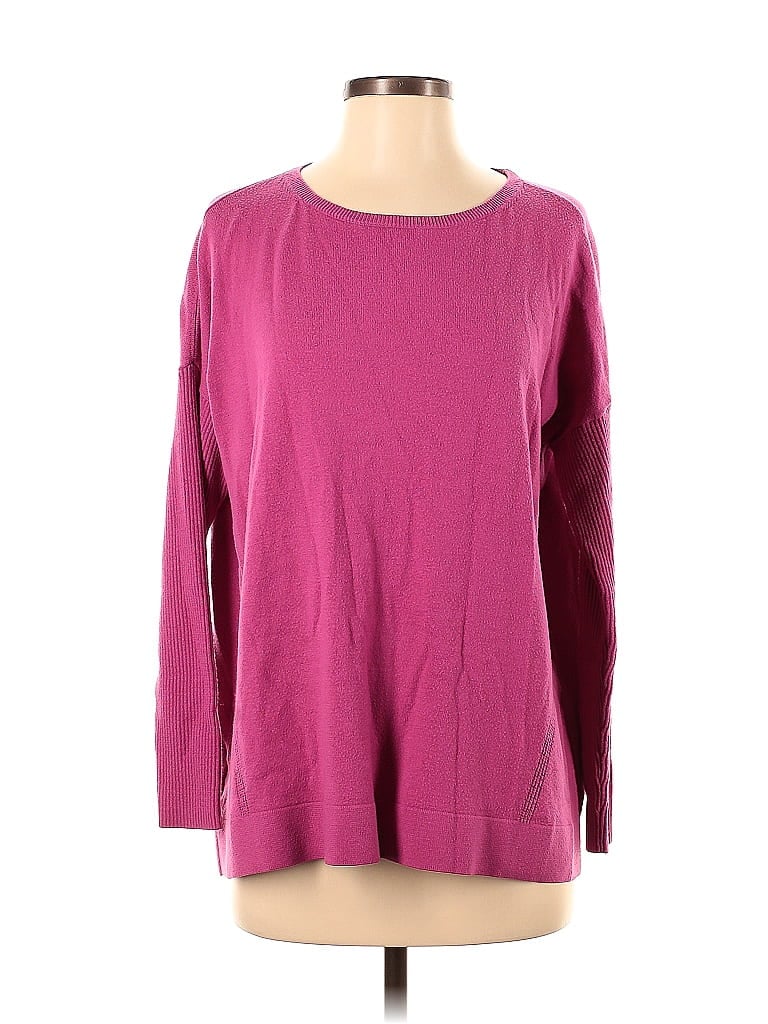 Pre-owned Ann Taylor Loft Pullover Sweater In Burgundy