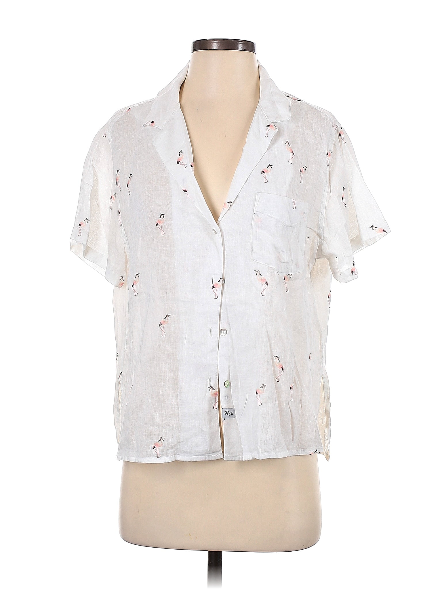 Rails White Short Sleeve Button Down Shirt Size S 73 Off Thredup