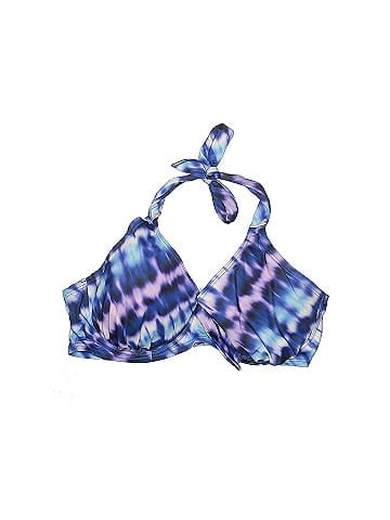 Swimsuits for all Acid Wash Print Batik Tie dye Blue Swimsuit Top