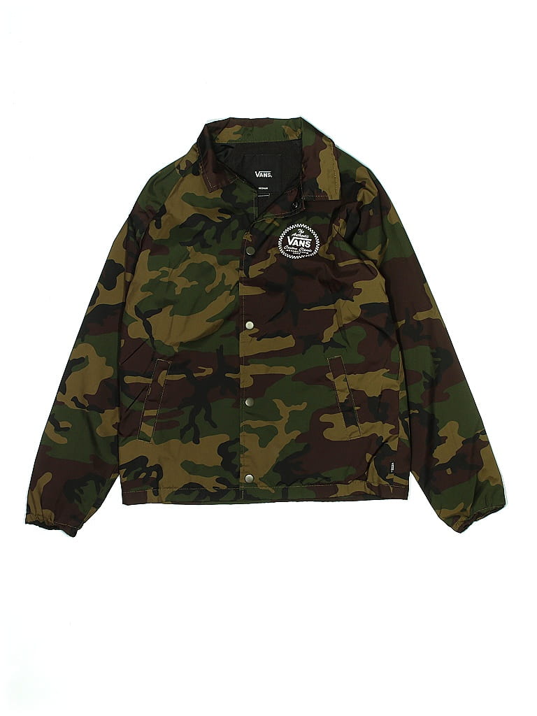 Vans 100% Polyester Tortoise Camo Green Jacket Size M (Youth) - photo 1