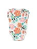 Member's Mark 100% Cotton Floral Motif Floral Tropical White Short Sleeve Onesie Size 0-3 mo - photo 2