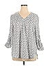 Youtalia 100% Polyester Gray 3/4 Sleeve Blouse Size XL - photo 1