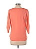 Agaci-Too 100% Polyester Orange 3/4 Sleeve Blouse Size L - photo 2