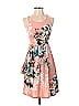Bellamie Floral Motif Acid Wash Print Baroque Print Floral Tropical Pink Casual Dress Size S - photo 1