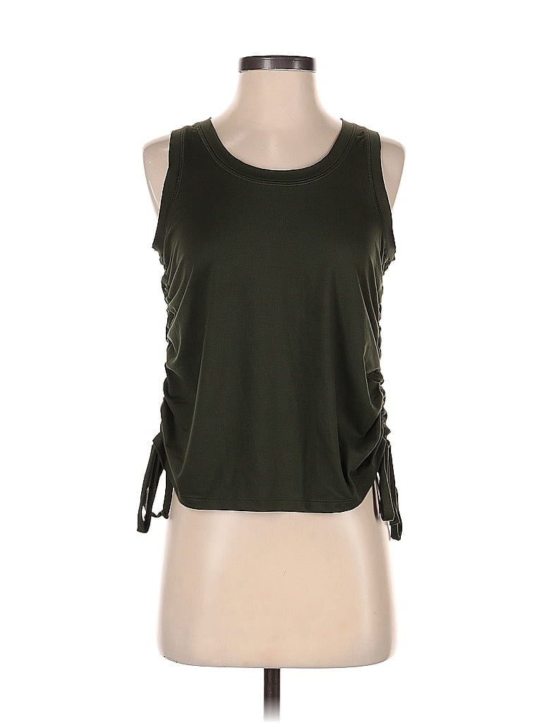 Pre-owned Danielle K. Studios Sleeveless Top Green Halter Neckline Tops