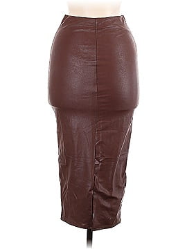 Naked Wardrobe Faux Leather Skirt (view 2)