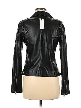 R | Label Faux Leather Jacket (view 2)