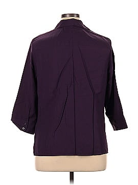 JM Collection 3/4 Sleeve Button-Down Shirt (view 2)