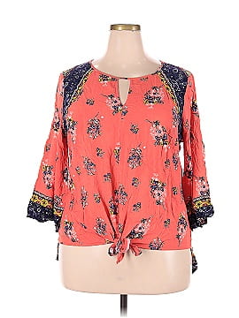 Fig & Flower Long Sleeve Blouse (view 1)