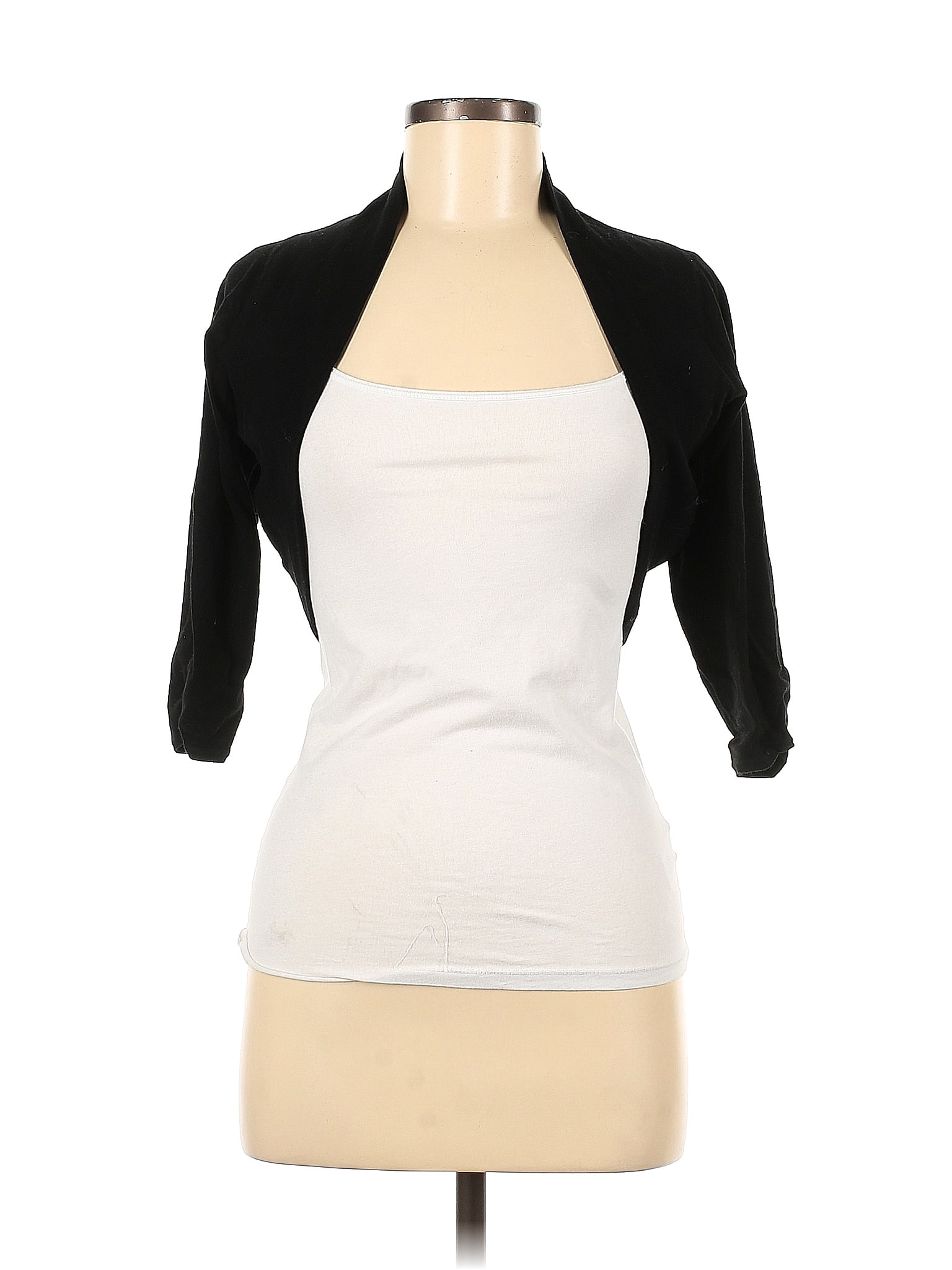 Cardigan En Laine Pour Femme White House Black Market - Taille M, Couleur Noir Et Gris - Occasion Très Bon état