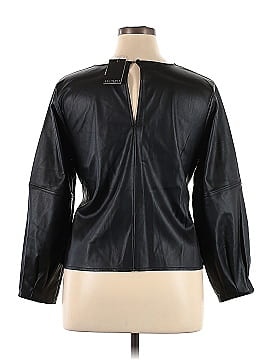 ELOQUII Faux Leather Top (view 2)