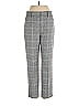 Talbots Houndstooth Jacquard Checkered-gingham Grid Plaid Tweed Gray Casual Pants Size 2 - photo 1