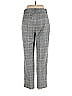 Talbots Houndstooth Jacquard Checkered-gingham Grid Plaid Tweed Gray Casual Pants Size 2 - photo 2
