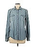 J.Crew Factory Store 100% Cotton Marled Blue Long Sleeve Button-Down Shirt Size M - photo 1