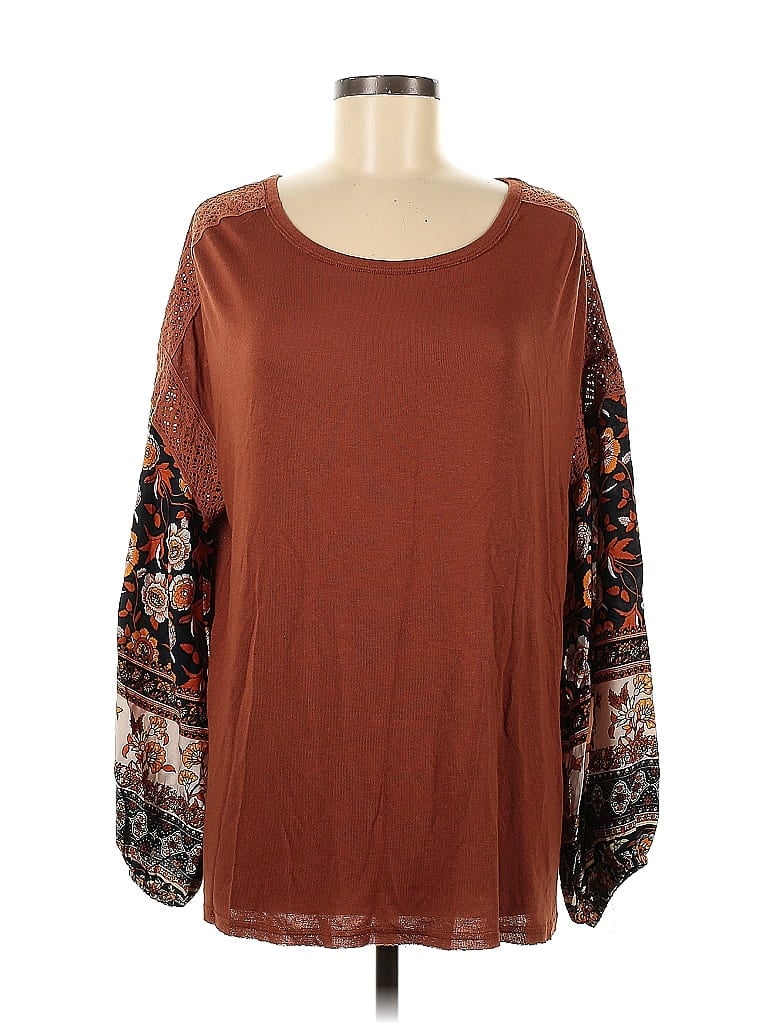 Hailey & Co. Batik Brown Pullover Sweater Size M - photo 1