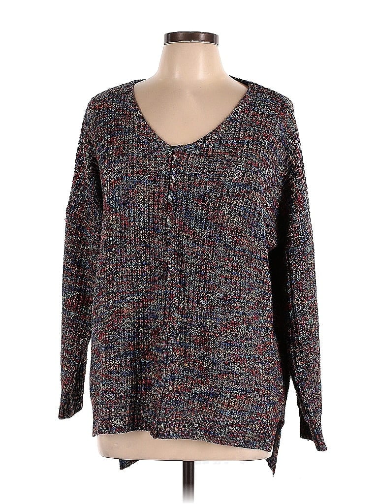 Dreamers Marled Tweed Blue Pullover Sweater Size L - photo 1
