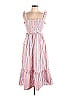Draper James 100% Cotton Stripes Pink Casual Dress Size Lg (Estimated) - photo 1