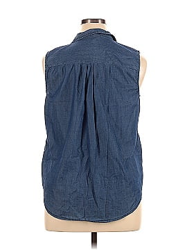 Attention Sleeveless Button-Down Shirt (view 2)
