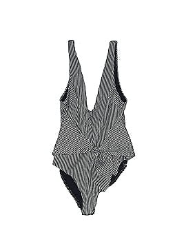 Zimmermann Tie-front metallic ribbed One Piece Swimsuit (view 1)