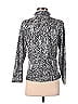 misook Jacquard Marled Snake Print Damask Polka Dots Animal Print Leopard Print Zebra Print Silver Jacket Size S - photo 2
